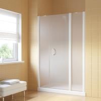 Душевая дверь в нишу Vegas Glass EP-2F LUX 155 01 10 R профиль белый, стекло сатин