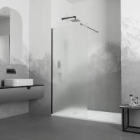 Душевая перегородка RGW Walk In WA-010B 110х195 профиль черный, стекло матовое