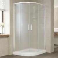 Душевой уголок Vegas Glass ZS-F 110*80 01 10 профиль белый, стекло сатин