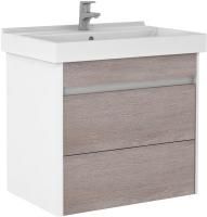 Тумба с раковиной Домино Uno 60 подвесная, дуб серый