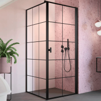 Душевой уголок Radaway Nes Black KDJ I Factory 90x90 R