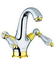 Смеситель для раковины Fiore Gioielli Swarovski® 08CO0623, хром/золото