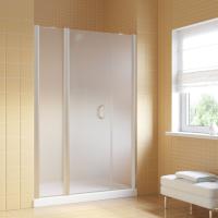 Душевая дверь в нишу Vegas Glass EP-2F LUX 130 07 10 L профиль матовый хром, стекло сатин