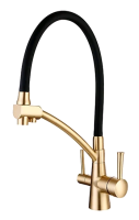 Смеситель для кухни Gappo G4398-1 бронза/черный