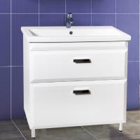 Тумба с раковиной Style Line Лотос 80 Люкс Plus напольная, белая