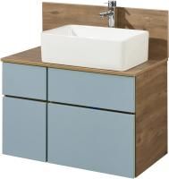 Тумба с раковиной Aquaton Мишель 80 дуб рустикальный, раковина Mila 35