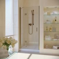 Душевая дверь в нишу Vegas Glass AFP LUX 120 05 01 L профиль бронза, стекло прозрачное