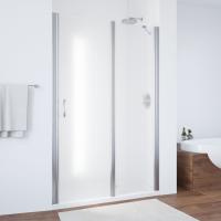 Душевая дверь в нишу Vegas Glass EP-F-1 115 08 10 R профиль глянцевый хром, стекло сатин