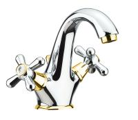 Смеситель для раковины Fiore Margot 26CO0623, хром/золото