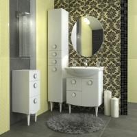 Мебель для ванной Triton Лира 65 L, 1 дверь, 2 ящика, белая