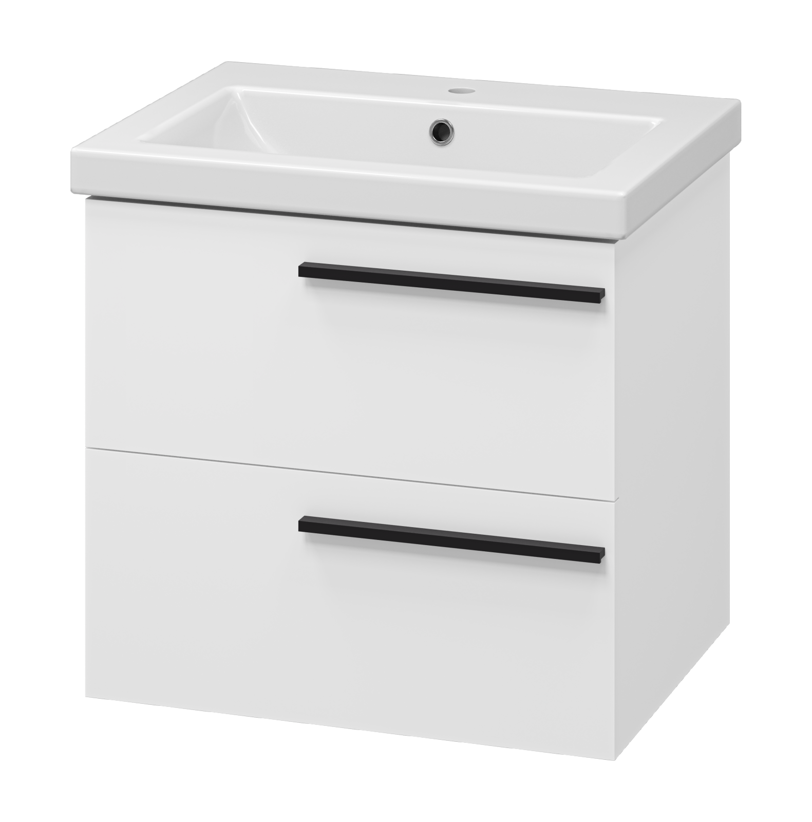 Тумба с раковиной Misty Ненси 60 белая, подвесная