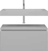 Тумба с раковиной Armadi Art Flat 80 подвесная, белый глянец