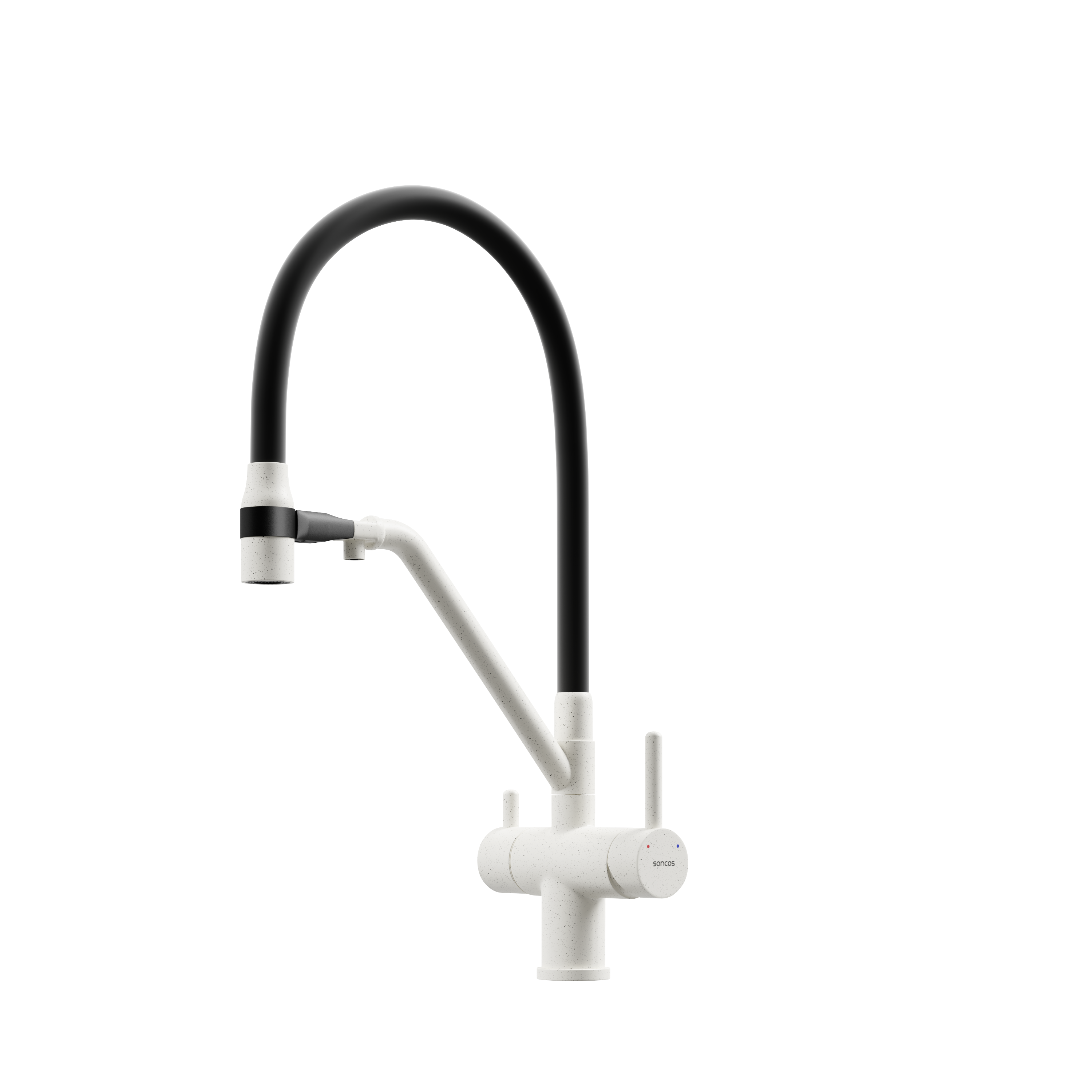 Смеситель для кухни Sancos Dora SC4003GR, белый гранит