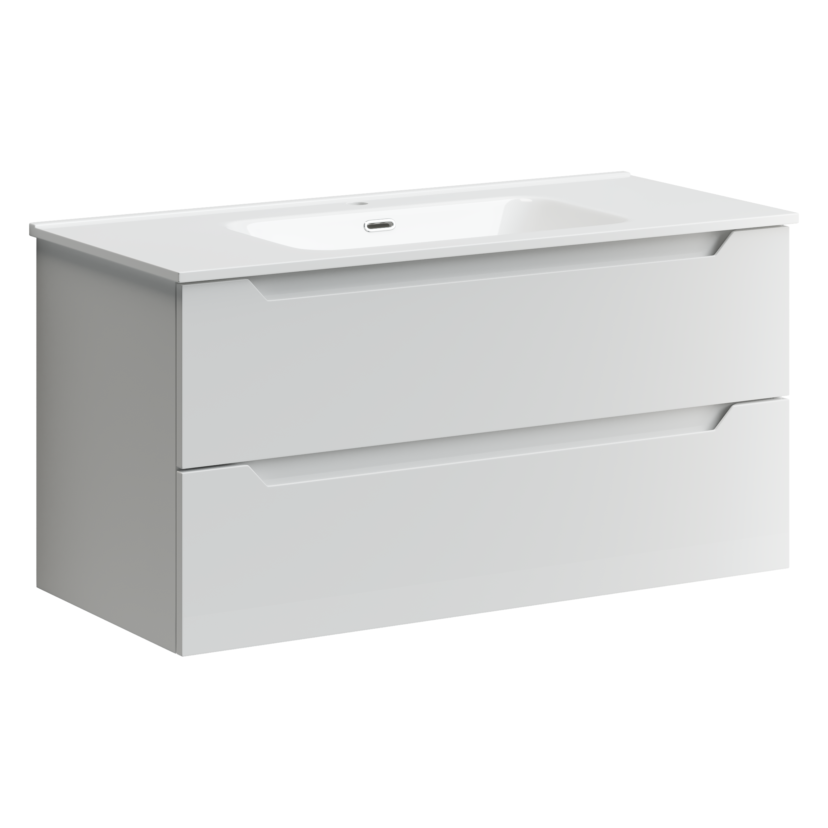 Тумба с раковиной Sancos Norma 2.0 100 белый глянец, подвесная