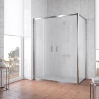 Душевой уголок Vegas Glass Z2P+ZPV TUR NOVO h1900 210*90 08 10 профиль глянцевый хром, стекло сатин