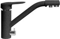 Смеситель для кухни AquaGranitEx C-6040 черный