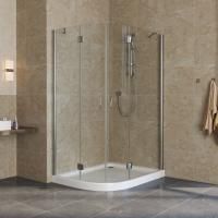 Душевой уголок Vegas Glass AFS-F Lux 120*110 08 01 R профиль глянцевый хром, стекло прозрачное