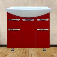 Тумба с раковиной Misty Жасмин 75 красная плёнка