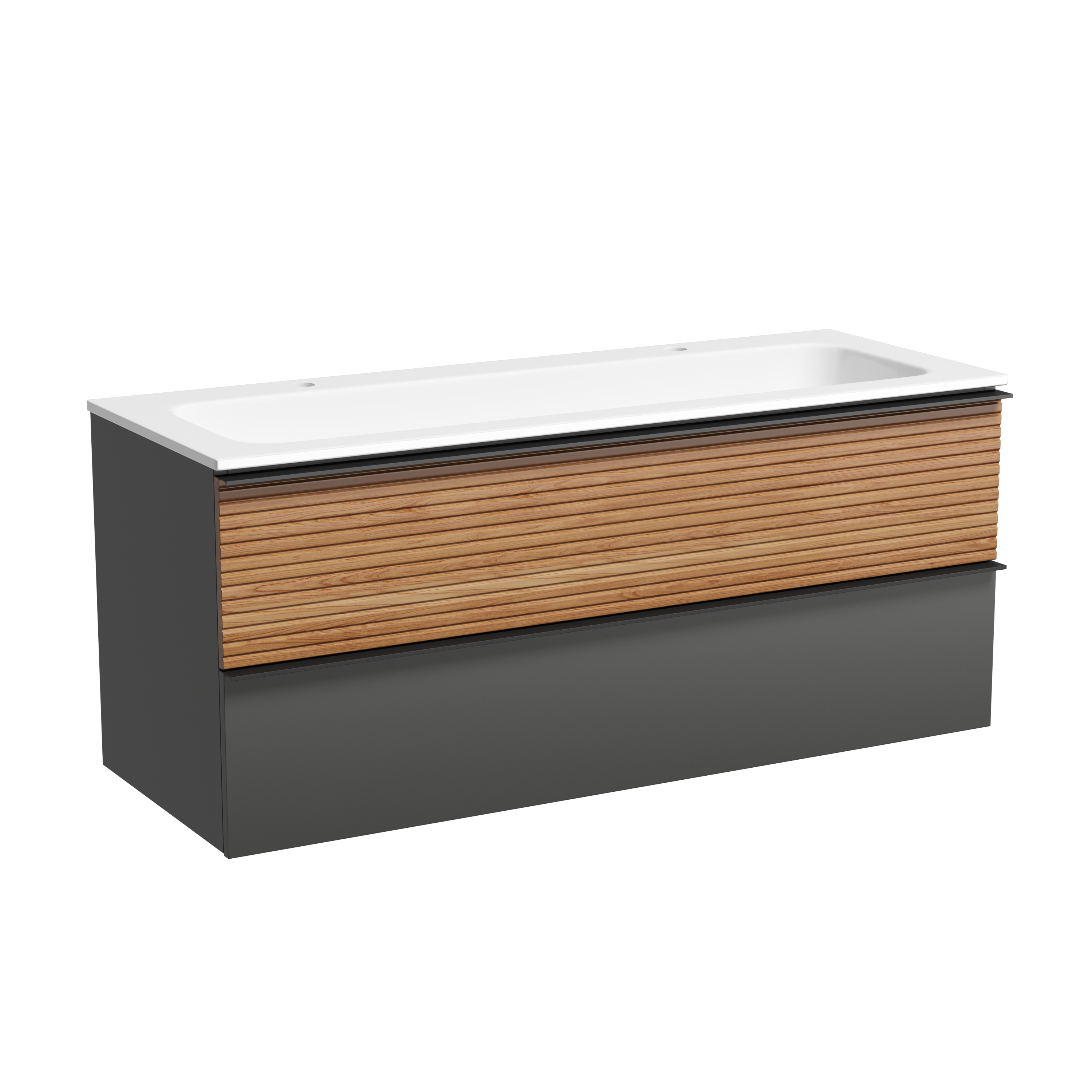 Тумба с раковиной Sancos Delta 120 дуб красный/графит, DL120GR