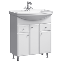 Тумба с раковиной Aqwella Барселона Люкс 85 с бельевой корзиной