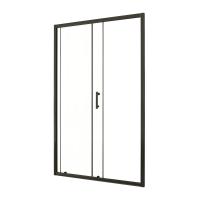 Душевая дверь в нишу Taliente TA-120-1CB, профиль черный матовый, стекло прозрачное