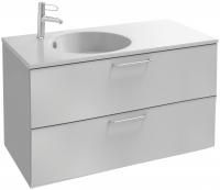 Тумба с раковиной Jacob Delafon Odeon Rive Gauche 100 белая, 2 ящика, ручки хром