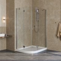 Душевой уголок Vegas Glass AFS-F Lux 120*100 08 01 R профиль глянцевый хром, стекло прозрачное