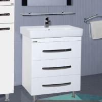 Тумба с раковиной Bellezza Рокко 60 белая напольная 3 ящика