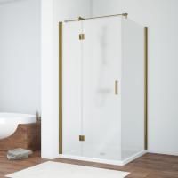 Душевой уголок Vegas Glass AFP-Fis TUR NOVO h1890 80*90 05 10 L профиль бронза, стекло сатин