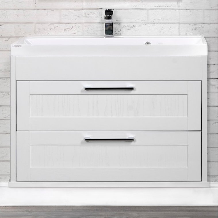 Тумба с раковиной ValenHouse Эйвори 80 подвесная, белая