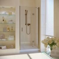 Душевая дверь в нишу Vegas Glass AFP LUX 110 05 crystalvision R профиль бронза, стекло crystalvision