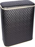 Корзина для белья Geralis CBG-S черная, золото, большая