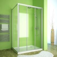 Душевой уголок GuteWetter Practic Rectan GK-403 правая 125x100 см стекло бесцветное, профиль матовый хром