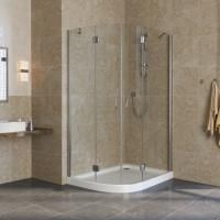 Душевой уголок Vegas Glass AFS-F Lux 120*80 08 01 R профиль глянцевый хром, стекло прозрачное