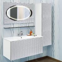 Мебель для ванной Sanflor Белла 100 белая, патина серебро