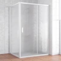 Душевой уголок Vegas Glass ZP+ZPV 130*100 01 02 профиль белый, стекло шиншилла
