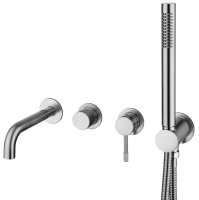 Смеситель для ванны Boheme Uno 464-3-INOX