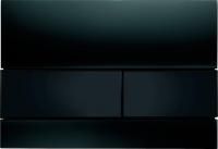 Кнопка смыва TECE Square 9240809 чёрное стекло, кнопка черная