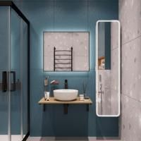 Мебель для ванной Diwo Элиста 80 светлое дерево, с раковиной Moduo 40 Ring