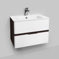 Тумба с раковиной Am.Pm Bliss D 60 белый глянец, венге