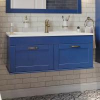 Тумба с раковиной Sanflor Ванесса 105 подвесная, индиго