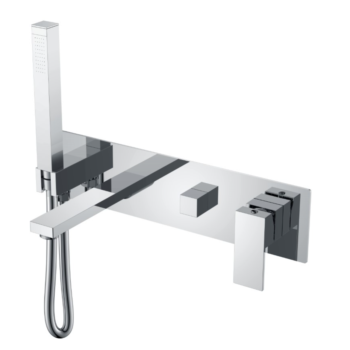 Смеситель для ванны с душем Boheme Qubic 474-2-CR