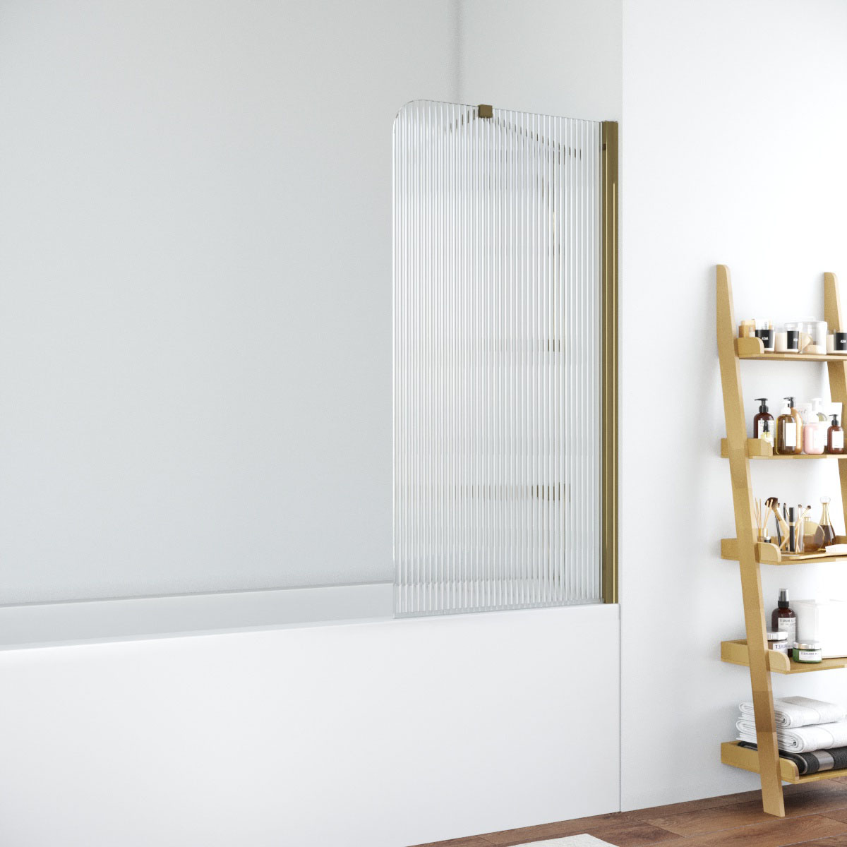 Шторка на ванну Vegas Glass EV NOVO ST 76 05 Moru R, профиль бронза, стекло Moru