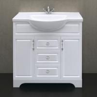 Тумба с раковиной 1MarKa Прованс 85Н белый глянец