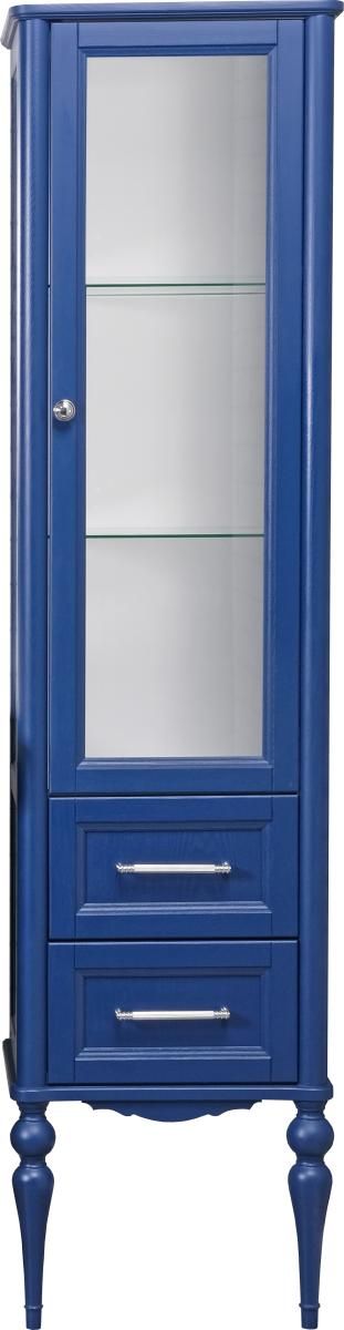 Пенал ValenHouse Эстетика 40 R синий, фурнитура хром