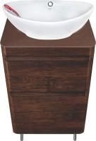Тумба с раковиной Style Line Атлантика 60 напольная, старое дерево, бежевая темная