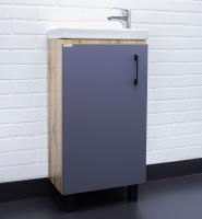 Тумба с раковиной Домино Craft 45 дуб вотан, графит