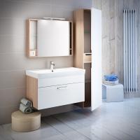 Мебель для ванной Iddis Mirro 80 подвесная, белая, дерево