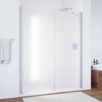Душевая дверь в нишу Vegas Glass EP-F-2 185 07 10 L профиль матовый хром, стекло сатин