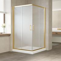 Душевой уголок Vegas Glass ZA 0120 09 10 профиль золото, стекло сатин